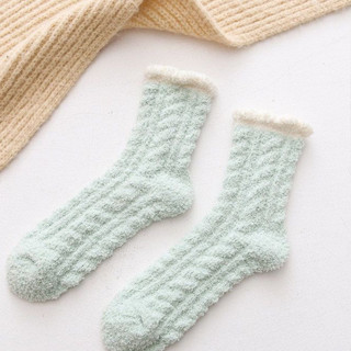  Tất Lolita Lông cừu Siêu xinh nữ họa tiết đơn giản cho mùa thu đông dễ thương T27 