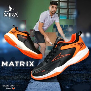Giày Cầu Lông Mira Matrix | Chất Liệu Da, Đệm Đế EVA Giảm Chấn, Trợ Lực Êm Ái, Chơi Sân Bê Tông Tốt