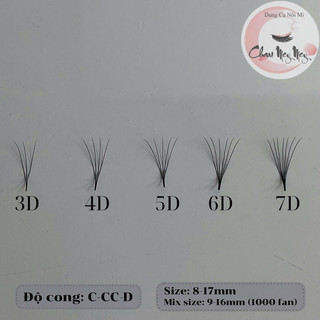 mi fan mix 3D 4D 5D 6D 7D (mix từ 9-16mm) 1000 fan