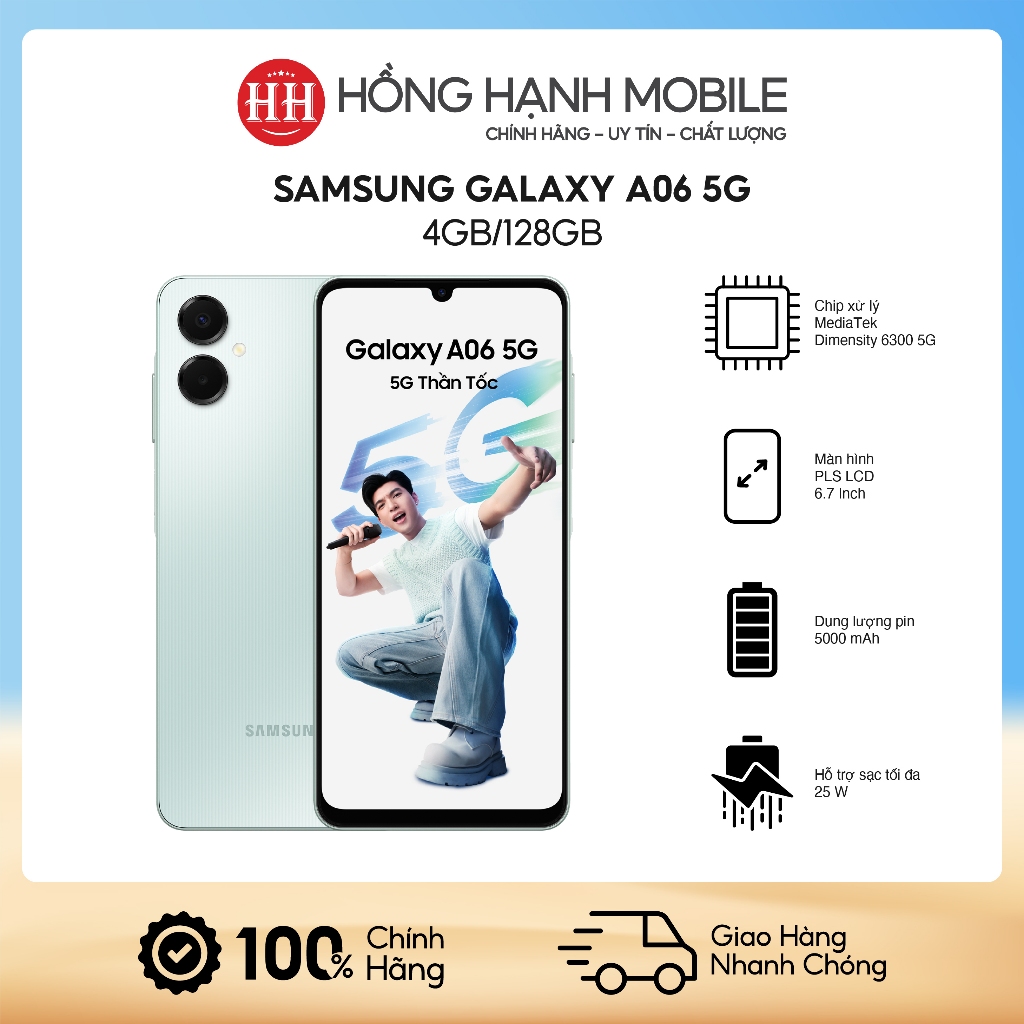 Điện Thoại Samsung Galaxy A06 5G 4GB/128GB - Hàng Chính Hãng | BigBuy360 - bigbuy360.vn