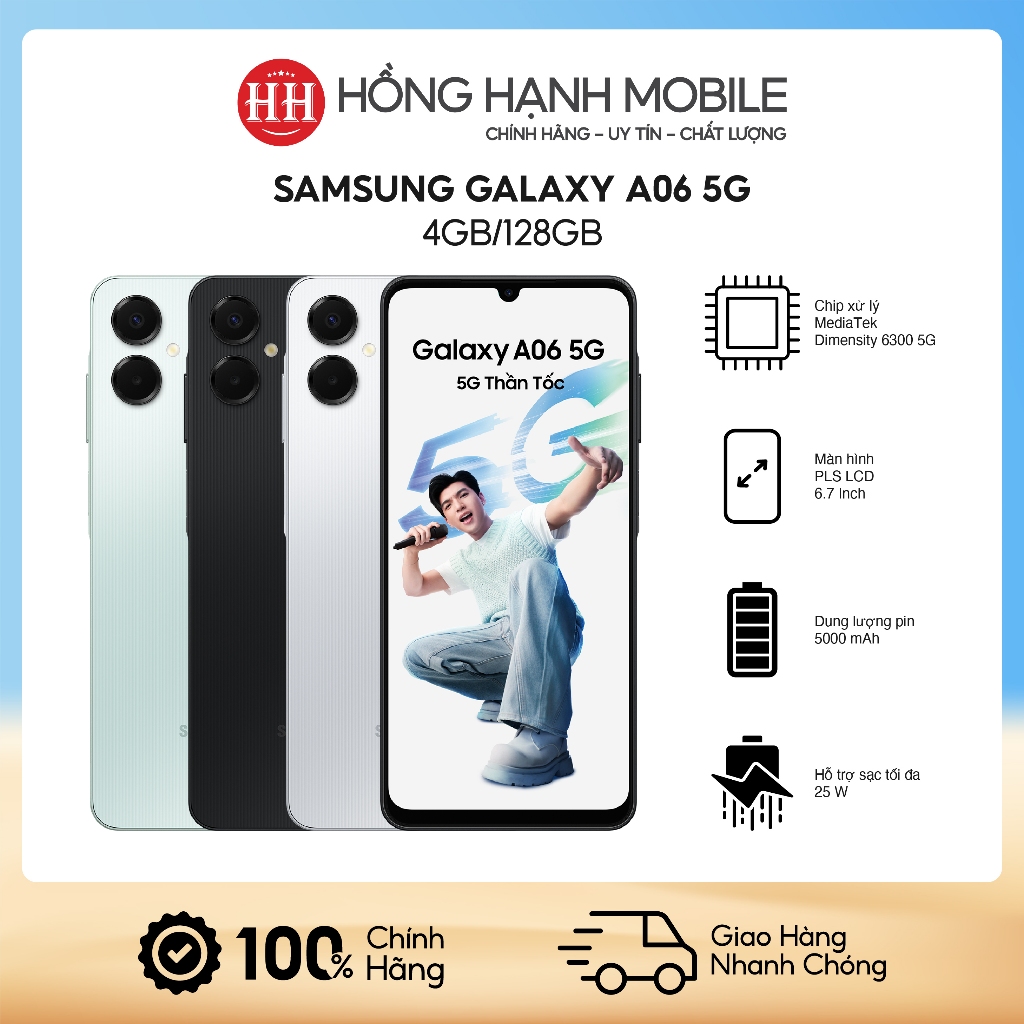 Điện Thoại Samsung Galaxy A06 5G 4GB/128GB - Hàng Chính Hãng | BigBuy360 - bigbuy360.vn