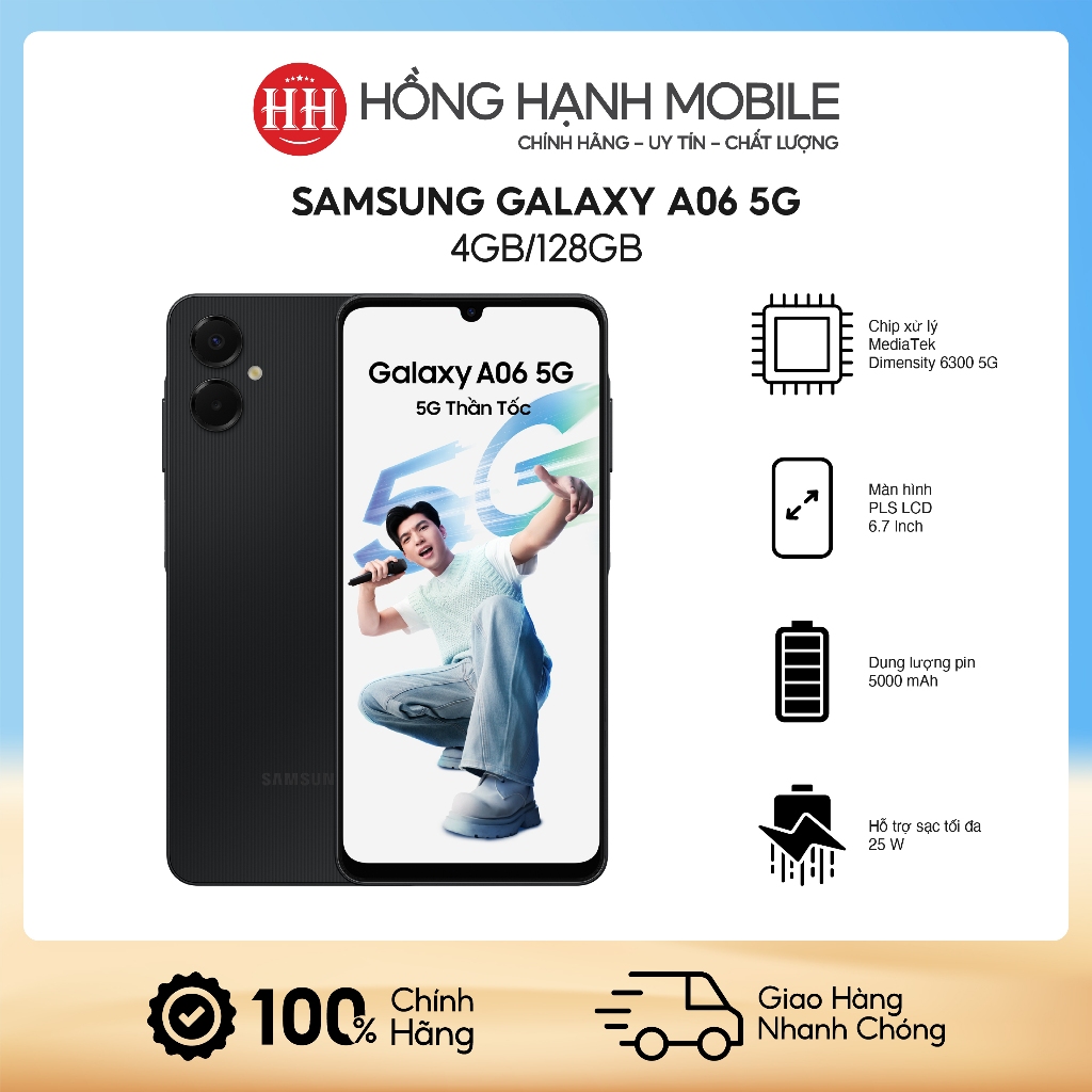 Điện Thoại Samsung Galaxy A06 5G 4GB/128GB - Hàng Chính Hãng | BigBuy360 - bigbuy360.vn