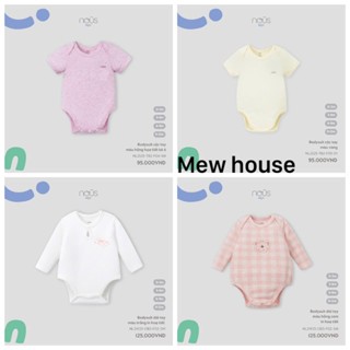 [ Nous mini bodysuit cộc và dài tay 0-12m ] body chip nous chính hãng cho bé trai bé gái 0 tháng đến 1 tuổi