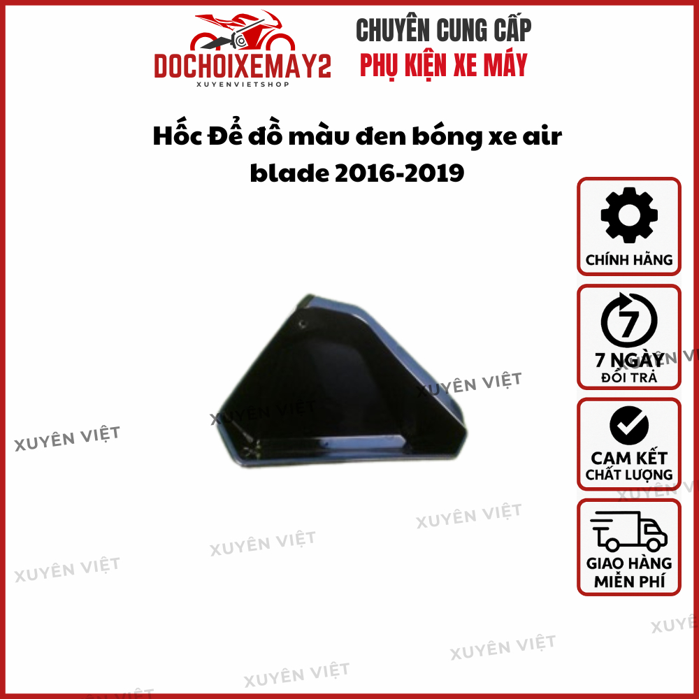 Hốc Để đồ màu đen bóng xe air blade 2016-2019