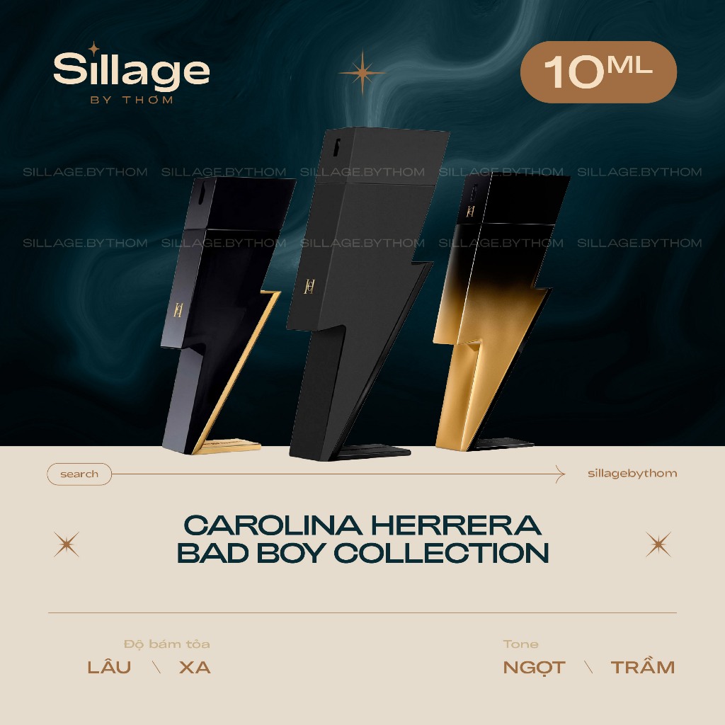 C H BAD BOY EDT | BAD BOY LE PARFUM EDP | BAD BOY EXTREME | Mẫu thử nước hoa nam 10ML