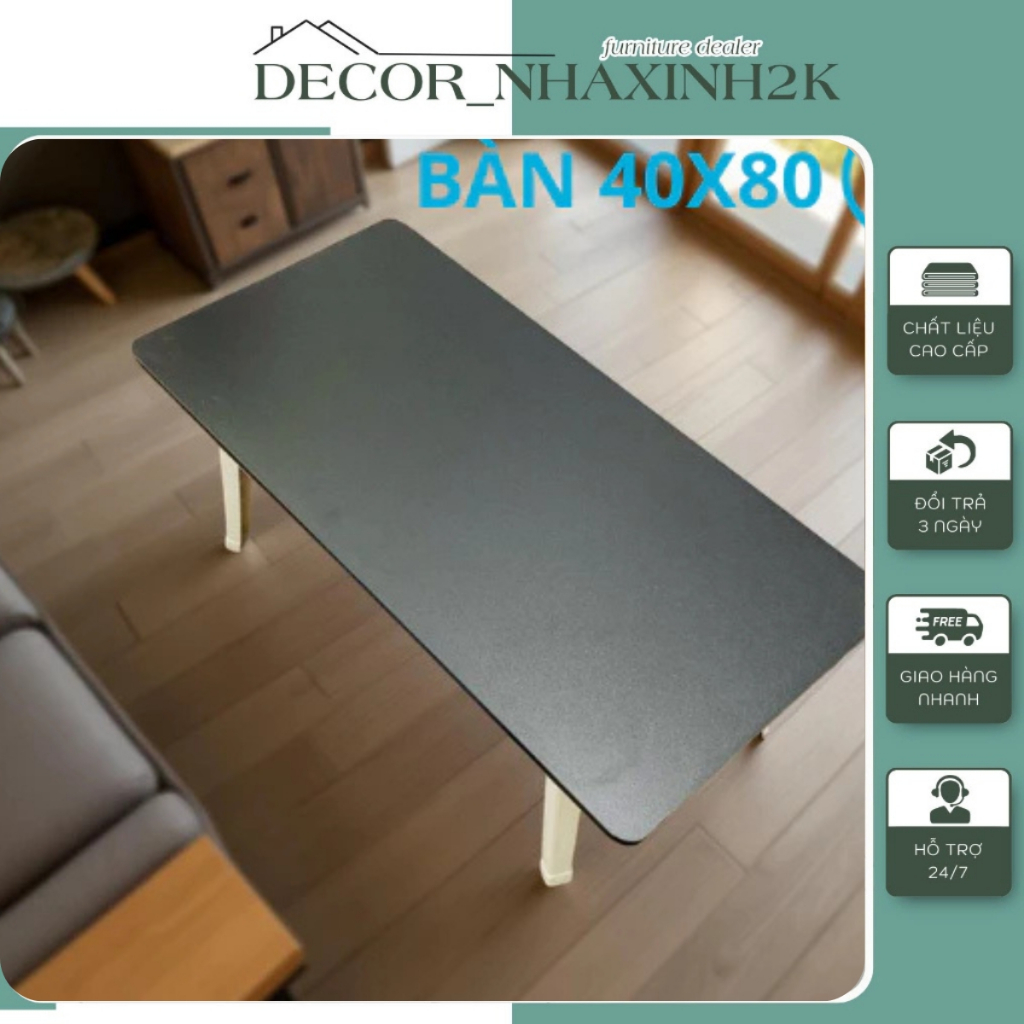 Bàn học gấp gọn cỡ lớn 40x80cm,bàn học sinh sinh viên gấp gọn