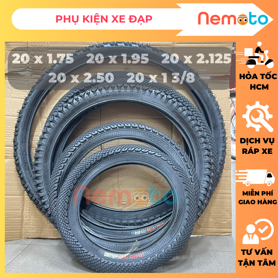 <Hỏa Tốc HCM> Ruột Xe Đạp - Săm Xe Đạp Trẻ Em  size 20IN Nhiều Hãng Casumina, PPC, Dathaco...Đủ Kích