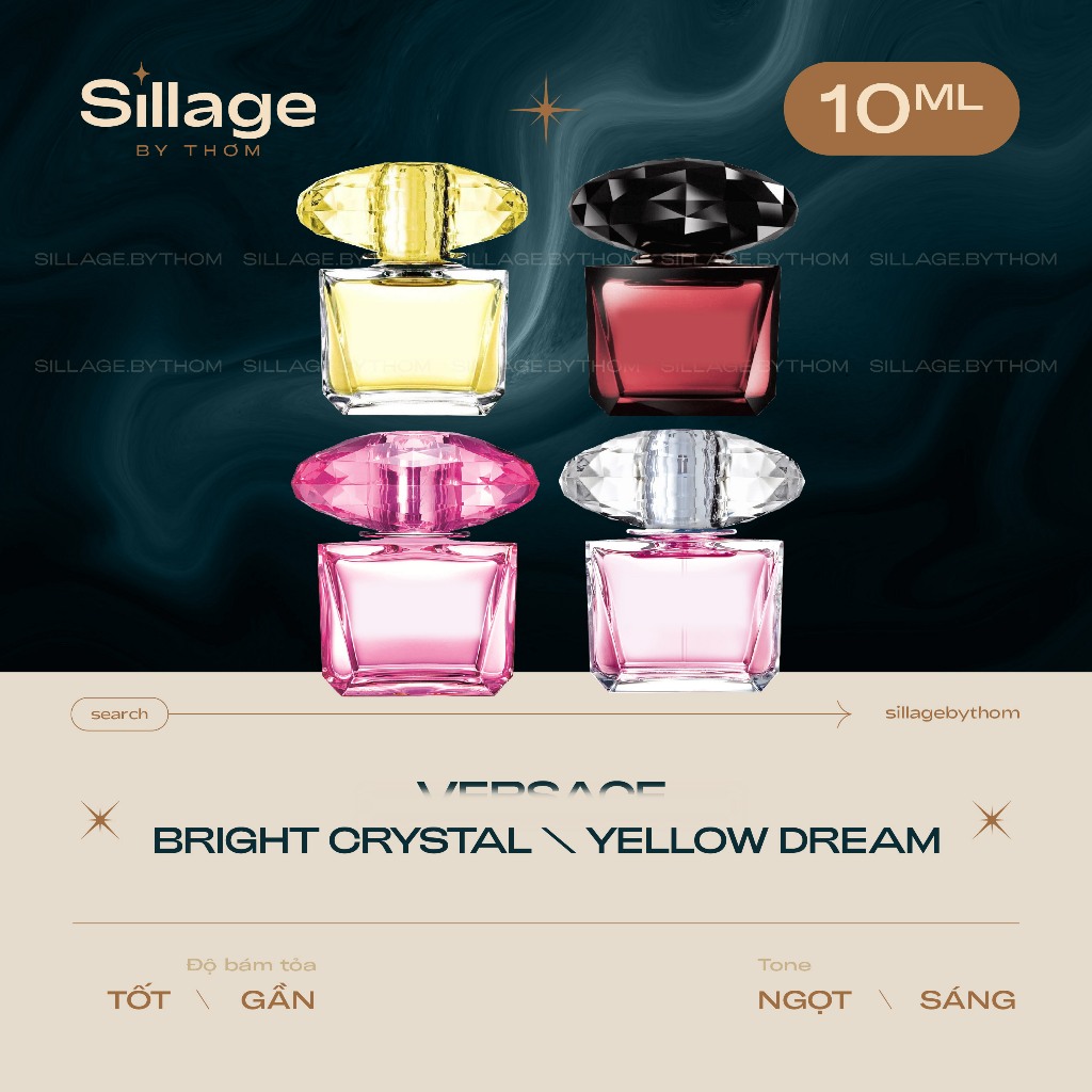 BRIGHT CRYSTAL | BRIGHT CRYSTAL ABSOLU | CRYSTAL NOIR | YELLOW DIAMOND | Mẫu thử nước hoa nữ