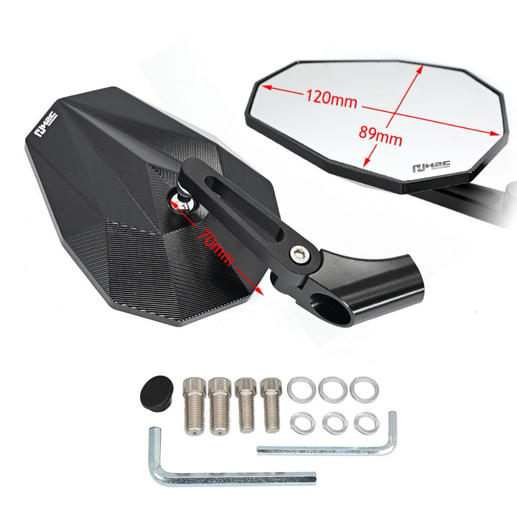 Gương H2C bản to V5 full nhôm CNC.Gắn thông dụng các dòng xe