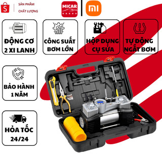  Bơm Xe Ô Tô Xiaomi MICAR 2 Xi Lanh – Bơm Lốp Siêu Khỏe Bền Kèm Hộp Vá Lốp Hỗ Trợ Mọi Dòng Xe 