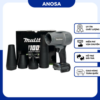 Thân Quạt Phản Lực MULITAN M21v-PL100, Máy Thổi Gió Phản Lực 3 Tốc Độ Kèm 4 Ống Thổi Dùng Pin Chân Phổ Thông