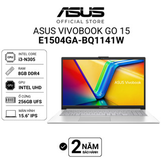 Laptop Asus Vivobook Go 15 E1504GA-BQ1141W i3-N305 | 8GB | 256GB | Intel UHD | 15.6" FHD Win 11 Bạc