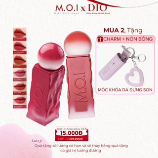   Tặng Móc Khóa Đựng Son  Set 2 Son Tint Lì Mềm Môi Kẹo Cotton Candy by MOI Hồ Ngọc Hà 