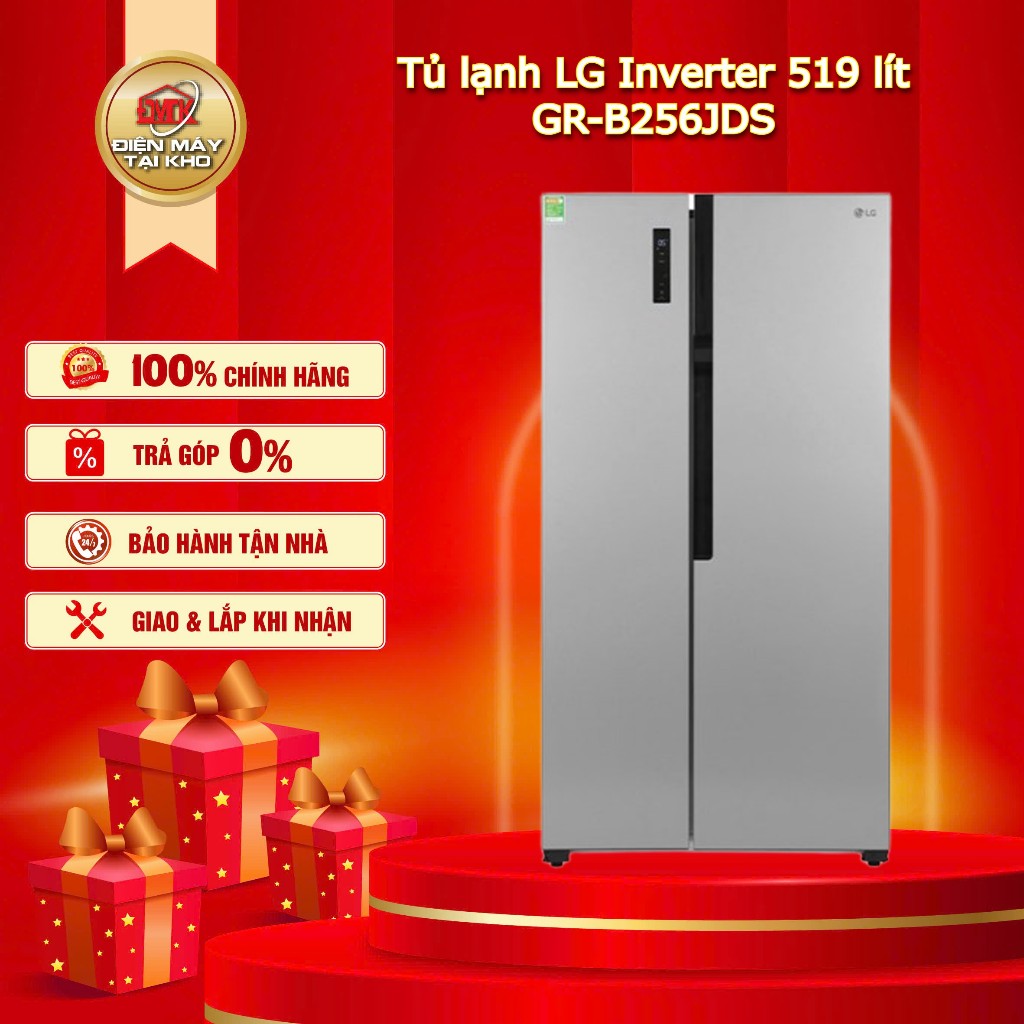 Tủ lạnh LG Inverter GR‑B256JDS 519 Lít – Side by Side