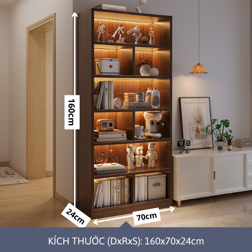 Kệ sách chữ U 6 tầng KÍN LƯNG để đồ tủ decor phòng ngủ, trang trí tết chất liệu gỗ MDF tủ để đồ ND39 | BigBuy360 - bigbuy360.vn
