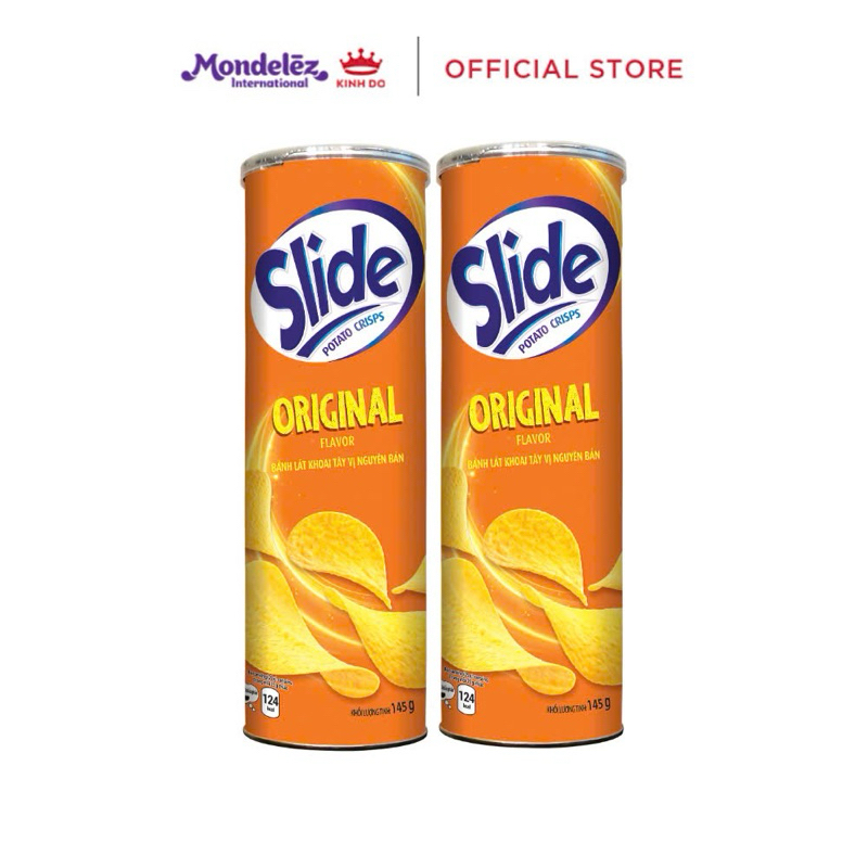 Bánh lát snack khoai tây Slide vị tự nhiên hộp 90g