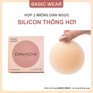 Hộp 2 Miếng Dán Ngực Cao Cấp Silicon Davichi Lỗ Thoáng Khí chống nước tái sử dụng nhiều lần 785
