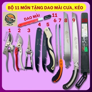 Kéo cắt cành SK5 chuẩn Nhật, cưa gỗ cầm tay, kéo tỉa cây cảnh trong bộ dụng cụ làm vườn 11 món