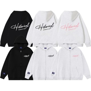 Áo Khoác Hoodie Zip COTTON Thêu Xù NQ30 HISTORICAL Form Boxy Form Rộng Nam Nữ Unisex