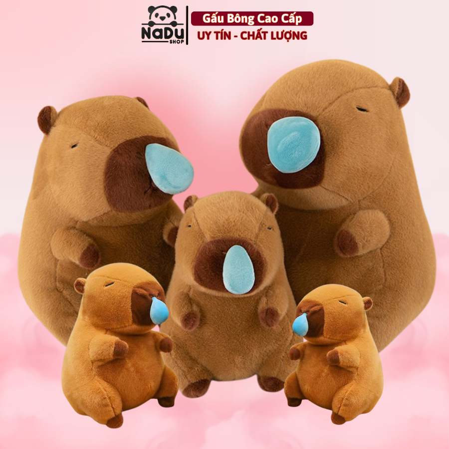 Gấu Bông Chuột Capybara Kéo Nước mũi, Thú Nhồi Bông Capybara Quà Tặng Người Yêu Gấu Bông Nadu