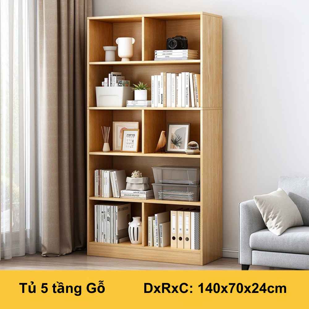Kệ sách chữ U 6 tầng KÍN LƯNG để đồ tủ decor phòng ngủ, trang trí tết chất liệu gỗ MDF tủ để đồ ND39 | BigBuy360 - bigbuy360.vn