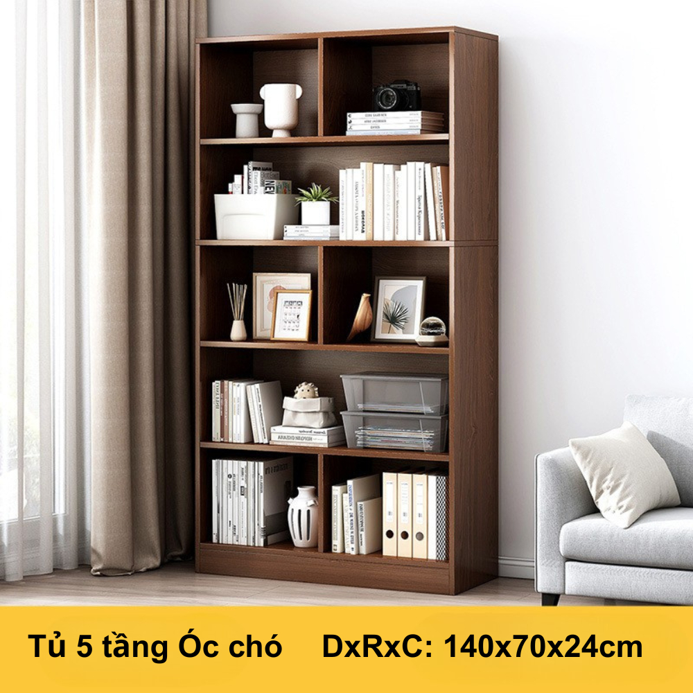 Kệ sách chữ U 6 tầng KÍN LƯNG để đồ tủ decor phòng ngủ, trang trí tết chất liệu gỗ MDF tủ để đồ ND39 | BigBuy360 - bigbuy360.vn