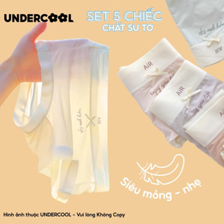 Set 5 Quần Lót Nữ Su Tơ Làm Mát Siêu Tàng Hình UNDERCOOL, Viền Su Thạch Sóng Băng Lụa Cao Cấp Kháng Khuẩn CB-QL65