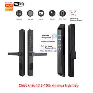 Khoá Face ID / Vân tay - App Tuya / Smartlife - cho cửa nhôm kính, xingfa, cửa hẹp, cửa sắt .. Wifi - Zigbee - BLE