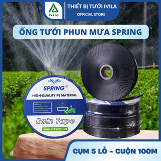 Cuộn 100m Ống phun mưa IVILA 27/32mm, Ống tưới phun mưa, Dây tưới phun mưa, dây tưới cây, ống mềm PE
