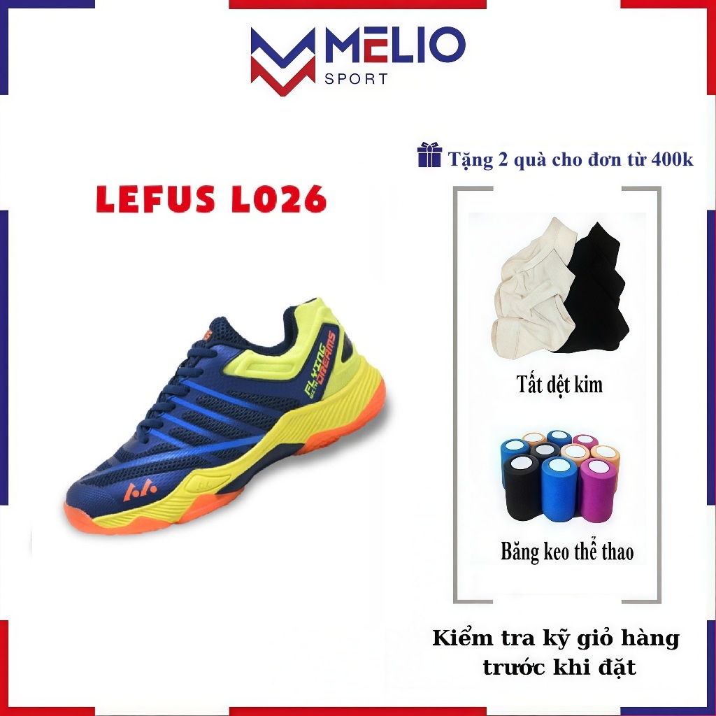 Giày Cầu Lông Wika Lefus L026, Giày Thể Thao Pickleball Êm Ái, Đàn Hồi, Chống Xoắn, Giảm Chấn