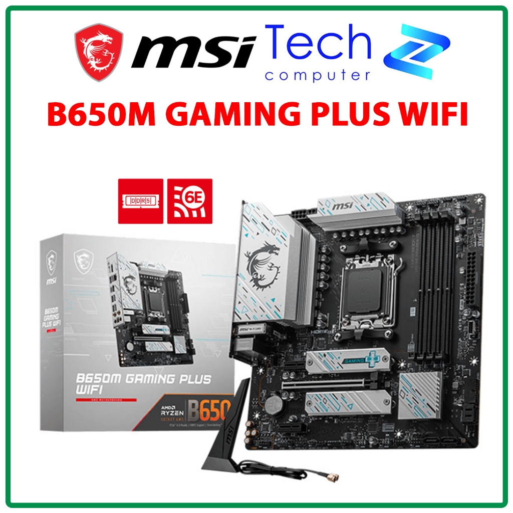 Mainboard MSI B650M GAMING PLUS WIFI DDR5 (Socket AM5, m-ATX, PCIe 4.0, WiFi 6E, Bảo Hành 3 Năm, Chí