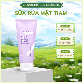  Sữa Rửa Mặt Dịch Lọc Ốc Sên Làm Dịu Và Phục Hồi TIAM Snail & Azulene Low PH Cleanser 200ml 