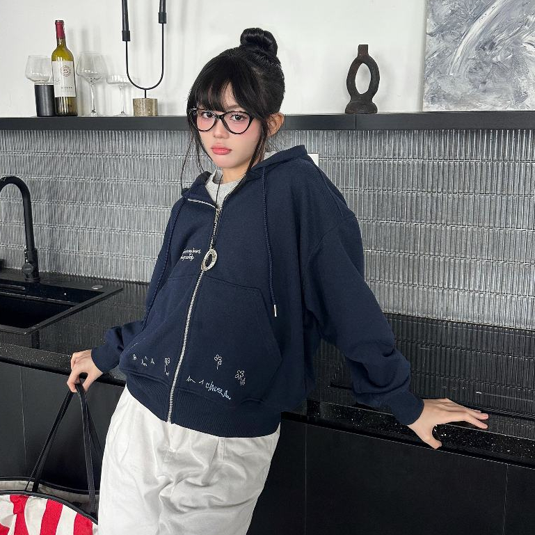 Áo Hoodie Zip Boxy GARDEN Cinder Form Đẹp, Local Brand Chính Hãng