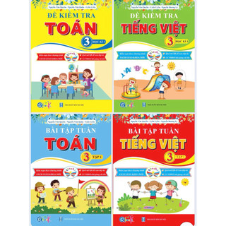  Sách - Combo Đề Kiểm Tra Và Bài Tập Tuần Toán Và Tiếng Việt Lớp 3 - Cánh Diều - Học Kì 1 