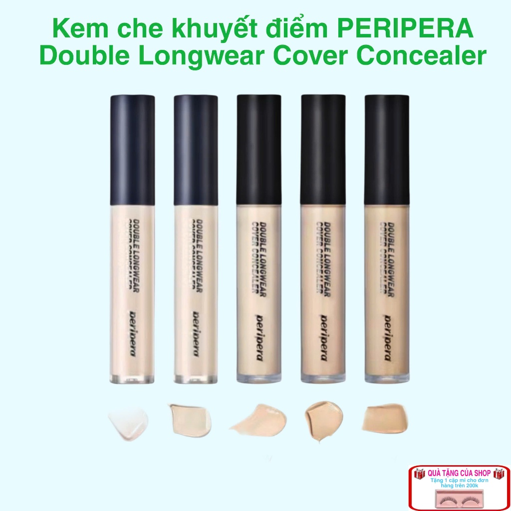 Kem che khuyết điểm PERIPERA Double Longwear Cover Concealer 5,5g