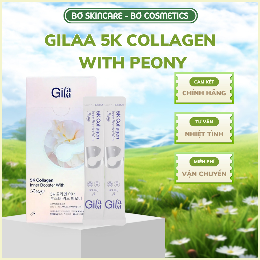Thực Phẩm Bổ Sung Gilaa 5K Collagen Bright  Booster With Peony (20g x 15 gói)