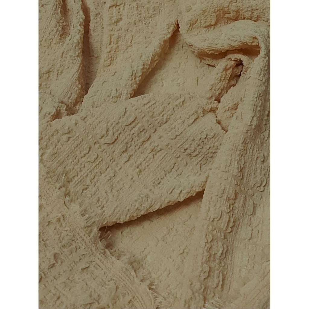 vải đũi tơ xốp nhún, dãn 4 chiều, khúc 1m65 x 1m2