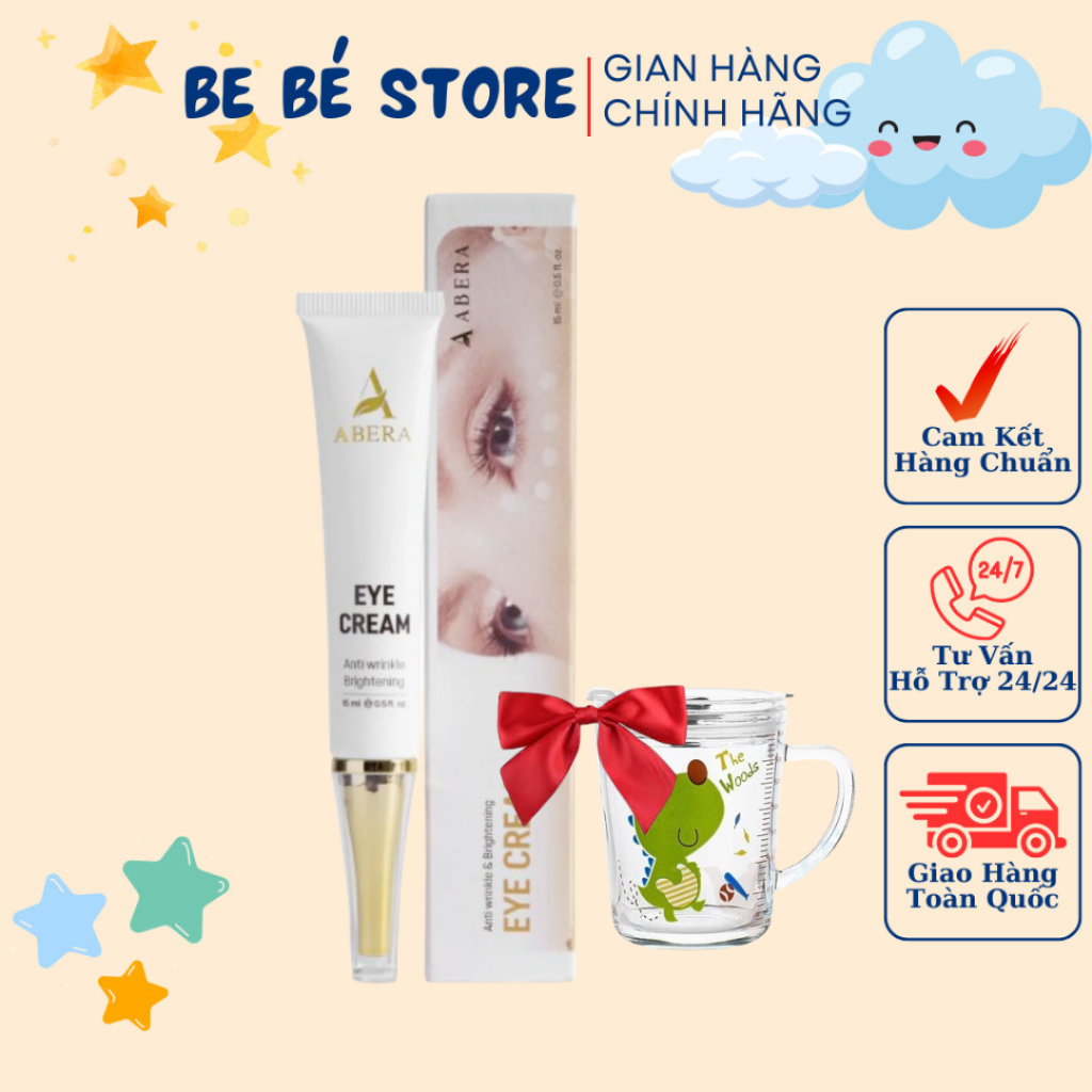 Kem Dưỡng Da Mắt Eye Abera 15ml - Làm Mờ Thâm Mắt, , Nếp Nhăn Mắt, Vết Chân Chim, Dưỡng Da Sáng Min 