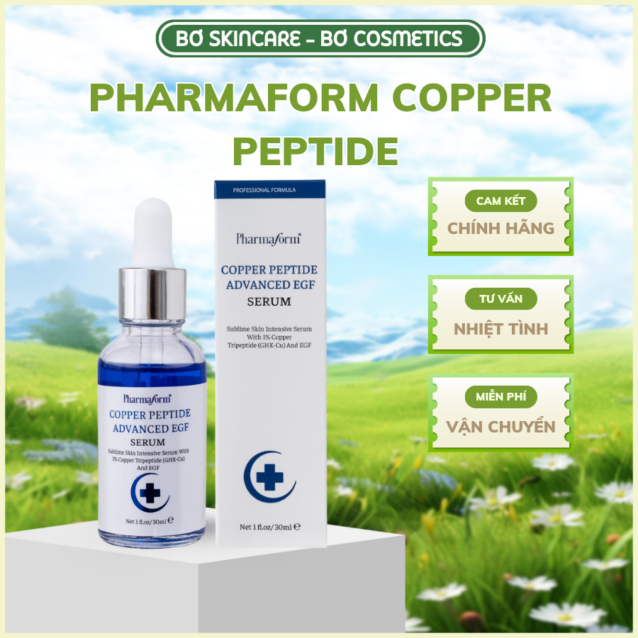 Serum Pharmaform Copper Peptide Advanced EGF - Tinh Chất Đồng Peptide Phục Hồi Da 30ml