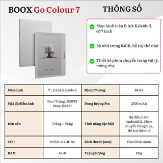 Máy đọc sách Boox Go Color 7 Series