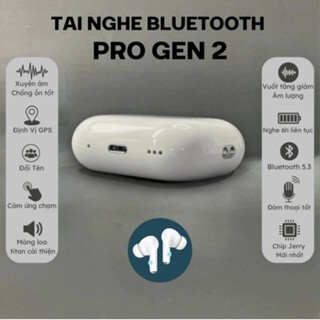  Tai Nghe Không Dây Bluetooth Pro 2 Bass Căng Chống Ồn Định Vị Google Map Đổi Tên Cảm Ứng Bảo Hành 24 Tháng 