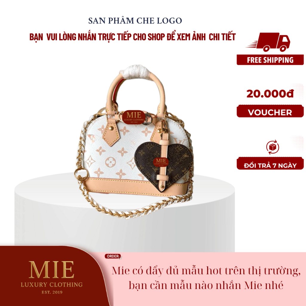 [ 𝐌𝐈𝐄 - 𝐋𝐔𝐗𝐔𝐑𝐘 𝐂𝐋𝐎𝐓𝐇𝐈𝐍𝐆 ] TÚI XÁCH LMA BB KÈM CHARM kích thước: 22cm