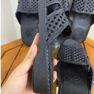 Dép tổ ong màu đen hàng thái loại 1 đế dày 3cm nam  nữ size  to hình thật kèm video giá rẻ tận xưởng