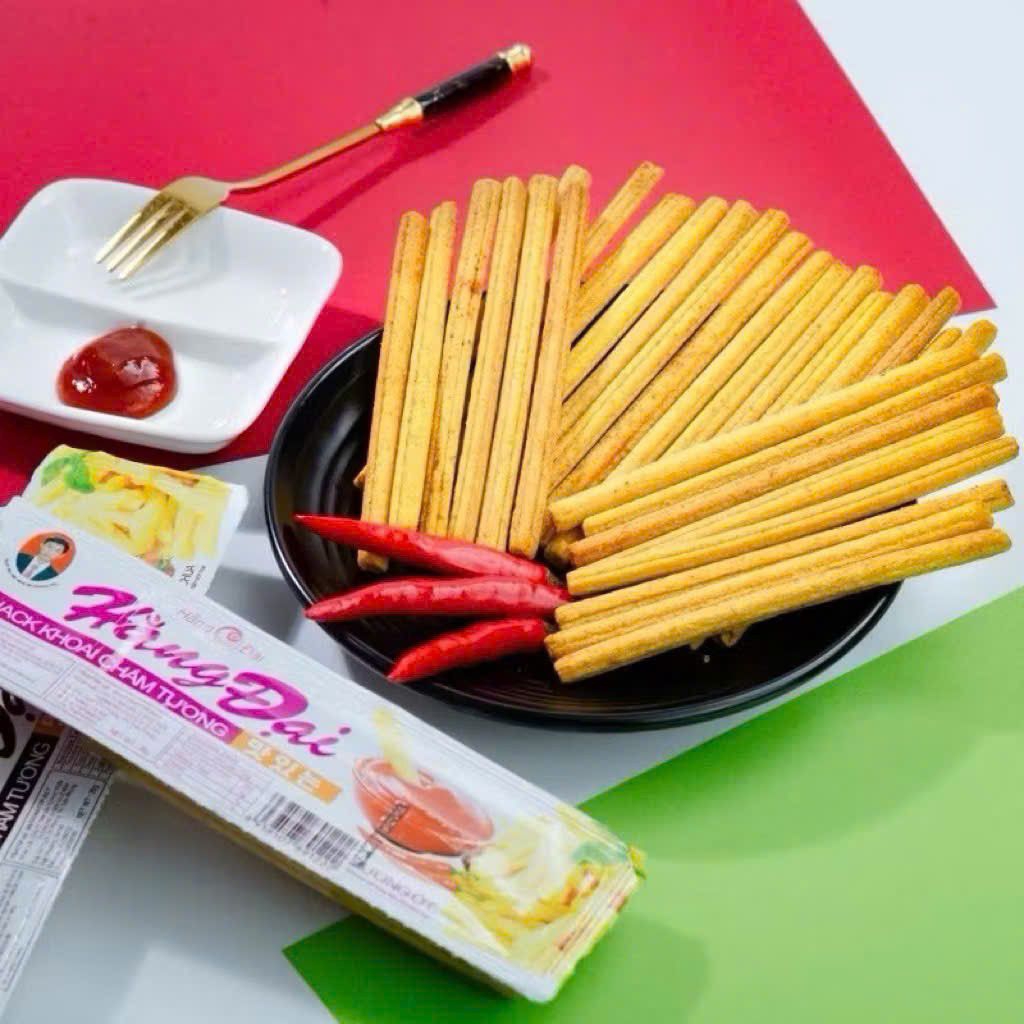 Snack khoai chấm tương