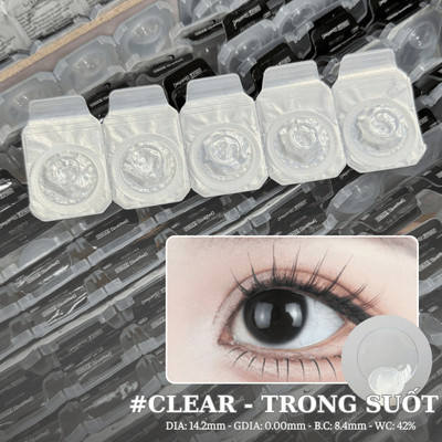 [1-day] Lens mắt CLEAR màu trong suốt, lens cận không màu dùng 1 lần, lens 1 ngày LUNA EYES brand