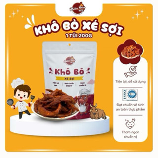 Combo 3 Túi Khô Bò Xé Sợi Tẩm Vị Đậm Vị, Thơm Ngon, Cay Vừa [Khối Lượng Tịnh 200gr/Túi]