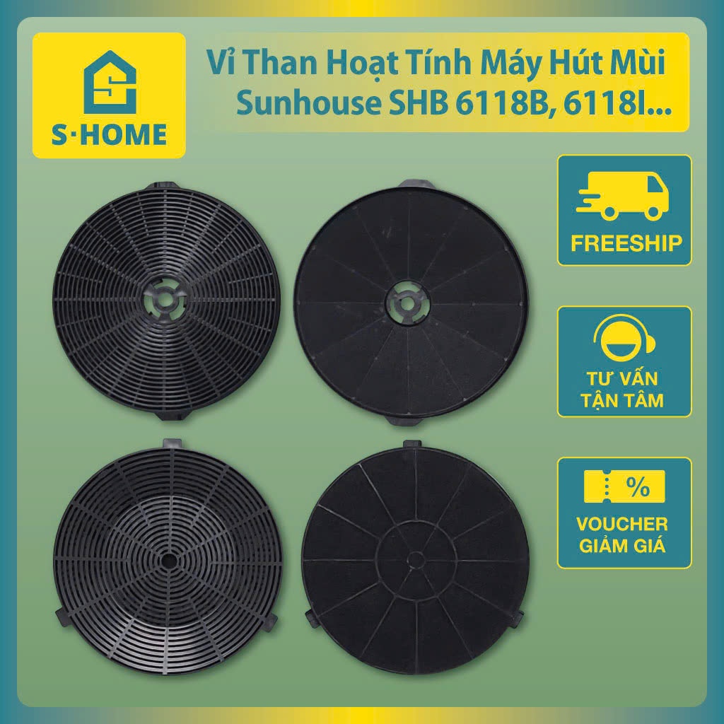 Vỉ than hoạt tính máy hút mùi Sunhouse SHB 6118B 6118I - Hafele