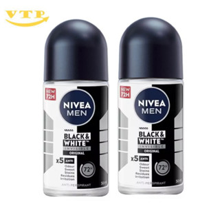 Combo 2 Lăn Khử Mùi Nivea Men Black And White Ngăn Ố Vàng 50ml