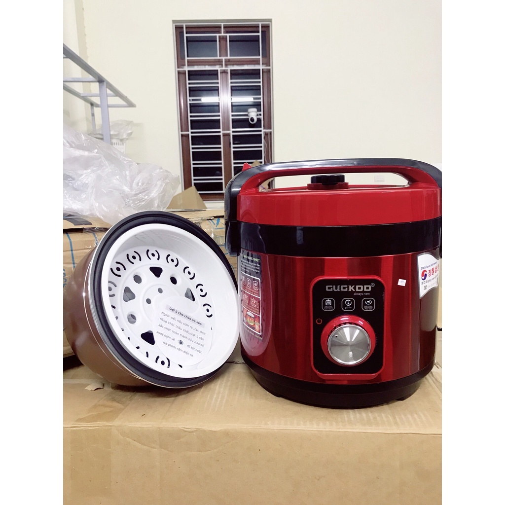 Nồi Cơm Điện CUCKOO GK-507, Nồi Đa Năng  2 Chế Độ: Nấu Cơm, Nấu Cháo. Dung tích 2L kèm xửng hấp 10000 b4