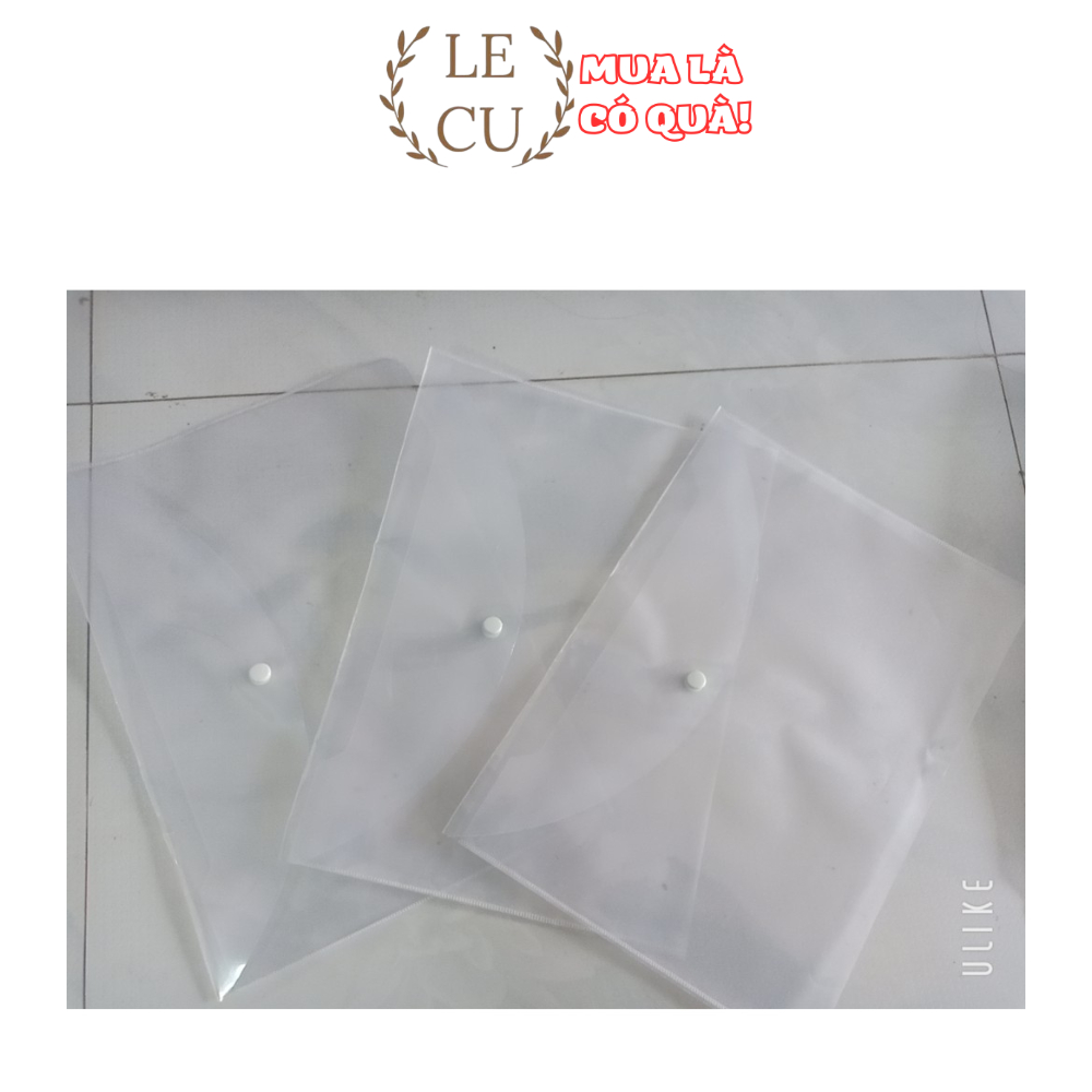 Set 200/100 Túi khuy bấm/ file clear bag / file đựng tài liệu/ bìa hồ sơ/ túi  clear - giao mẫu ngẫu